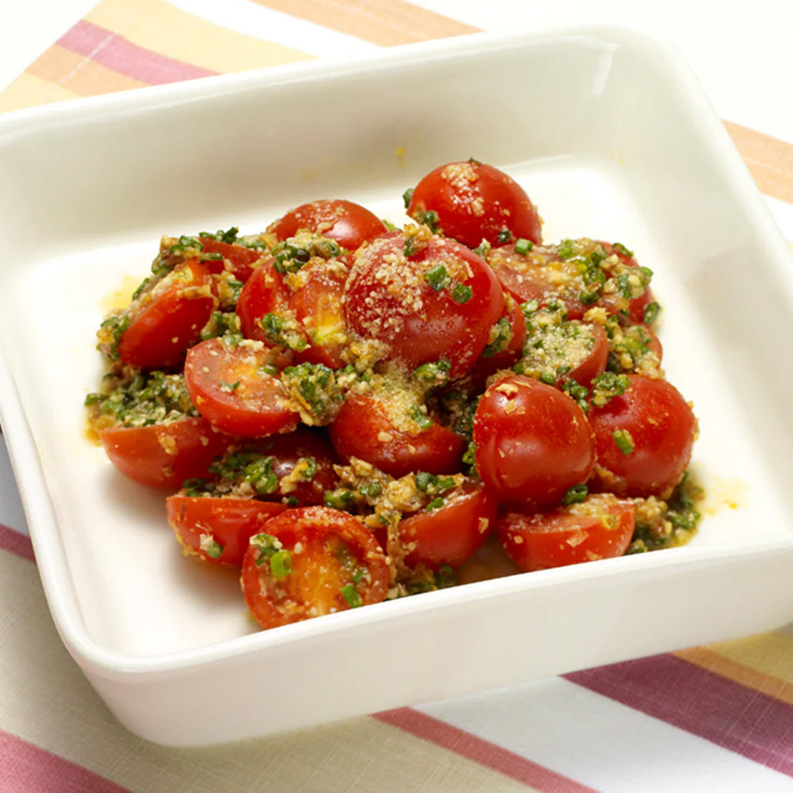 Soy Sauce & Cheese Marinated Tomato Salad