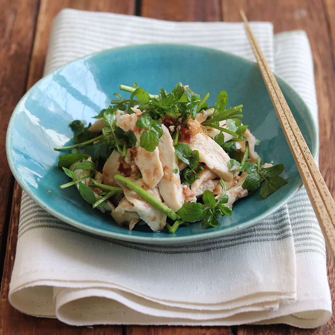 Water cress Salad with Oriental Marinated Chicken Breast