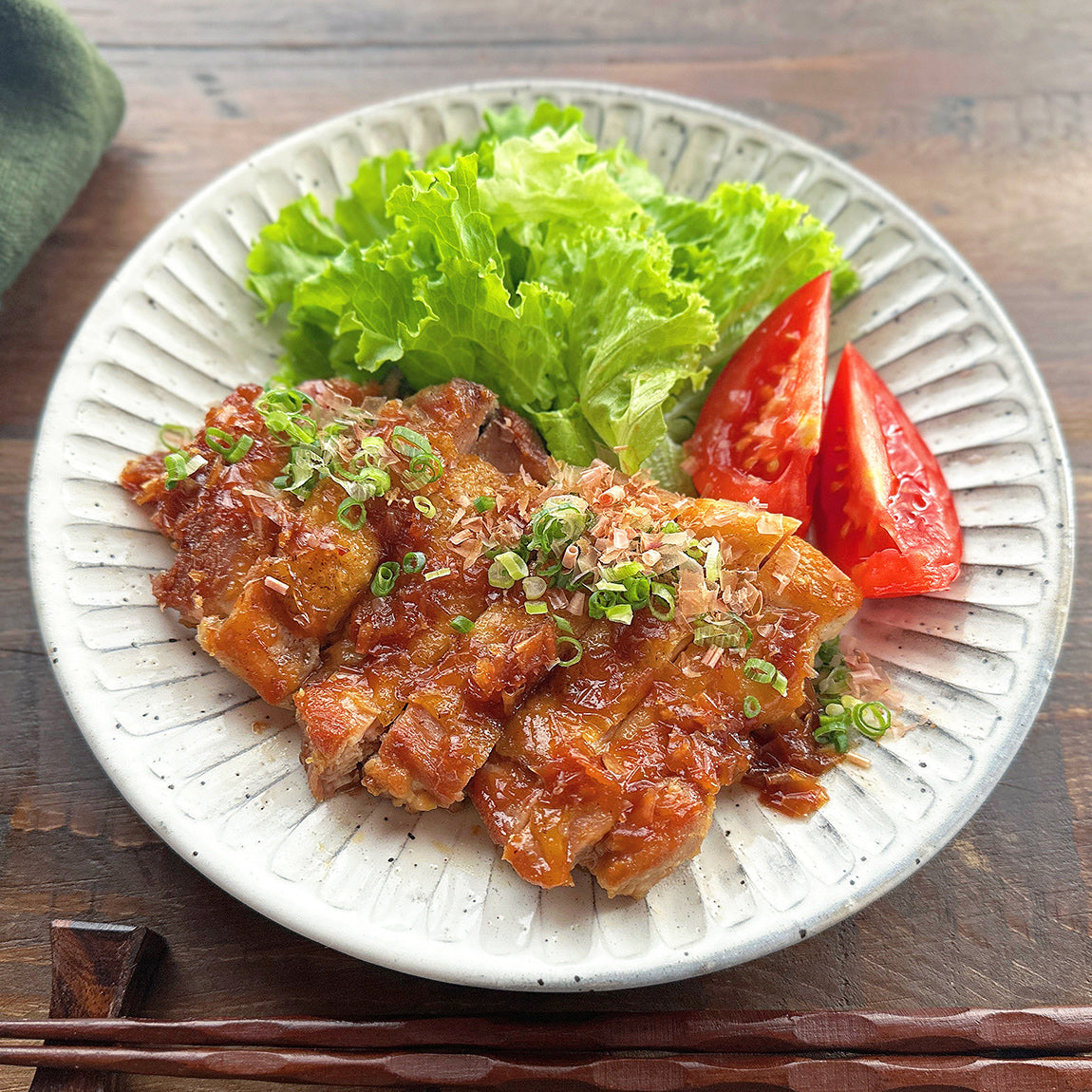 Teriyaki Chicken with bonito flakes