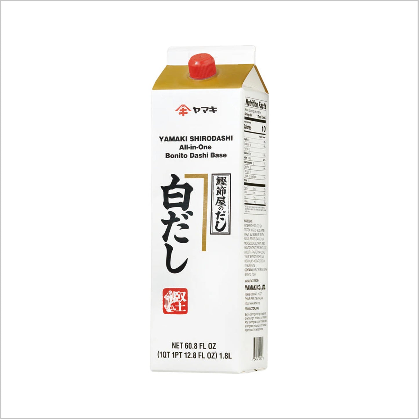 Yamaki All-in-One Bonito Dashi Base "Shirodashi" 1.8 L/60.8 fl oz.